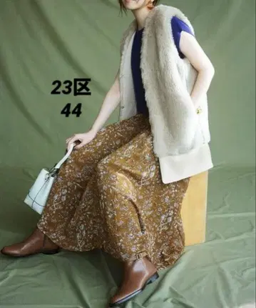 빅 사이즈 23구 Ratti 플라워 프린트 스커트(자유구 ICB 쿠미교쿠