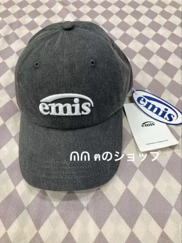 emis 에미스 로고 모자 그레이 인기 남녀 공용