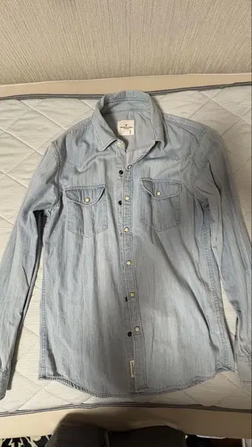 AMERICAN EAGLE 데님 셔츠 긴팔 라이트 블루