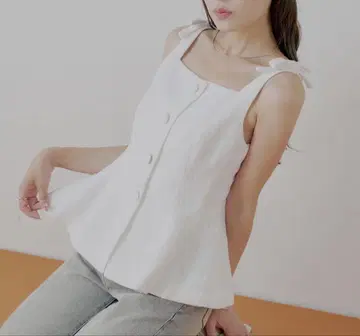 Chico 프론트 버튼 트위드 페플럼 베스트