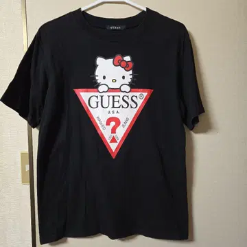 GUESS Hello Kitty 티셔츠 XXS 블랙