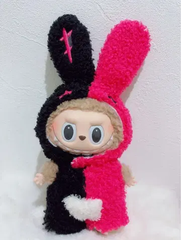 러브부 모후모후 토끼 의류 labubu 핑크 블랙