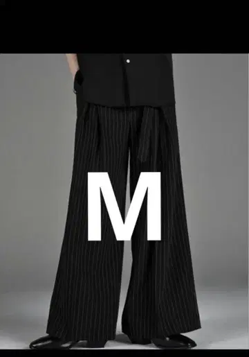 two tuck belt hakama wide slacks 블랙 계열 M