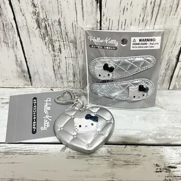 산리오 반짝반짝 메탈릭 여름 잡화 거울 마스코트 키링 헬로키티