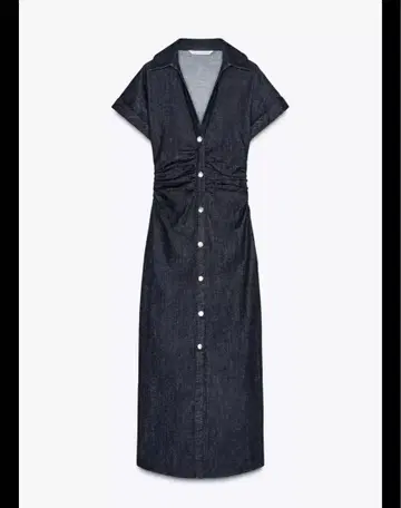 ZARA 미디 데님 원피스