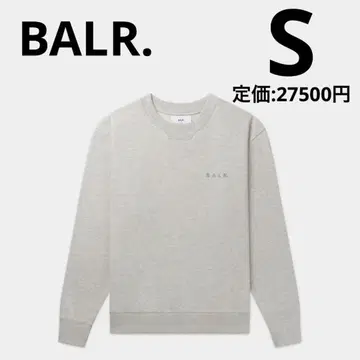 새상품 BALR. LOGO CREWNECK-LT GREY MELANGE