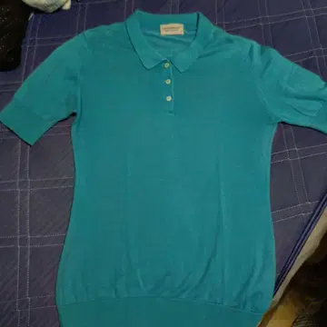 JOHN SMEDLEY 터콰이즈 피케 셔츠 S