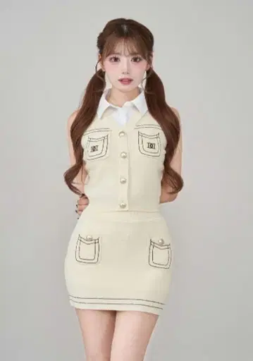 Darich 다리치 스티치 DD 로고 니트 셋업