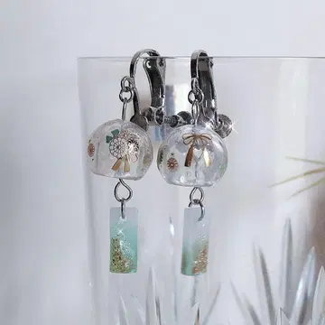 풍경 써지컬 스테인리스 귀걸이 귀찌