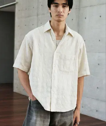 WYM GAUZE MESH CHECK H/S SHIRT