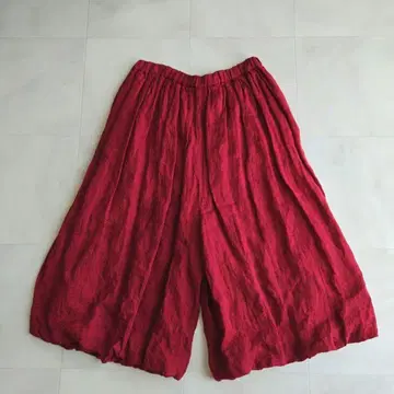 TUTIE. 린넨 벌룬 와이드 팬츠 크롭 기장 안감 부착