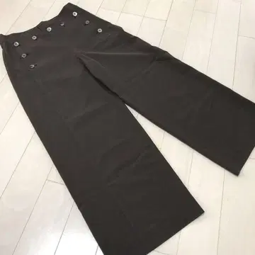 23구 온워드 size40 와이드 마린 팬츠 다크 브라운 버튼