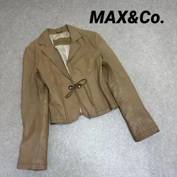 MAX&Co. 맥스앤코 가죽 자켓 양가죽 베이지 40