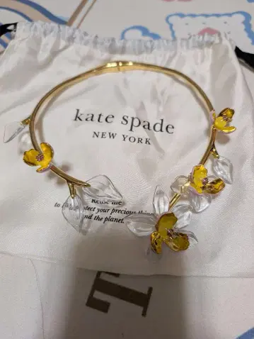 kate spade 초커 골드 꽃