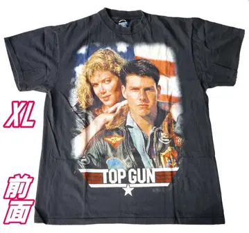 영화 TOP GUN 티셔츠 싱글 스티치 사양 빈티지 가공 XL