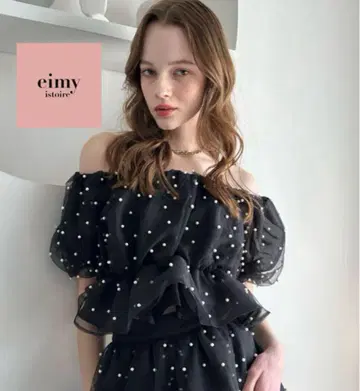 eimy istoire 펄 장식 오프숄더 블라우스