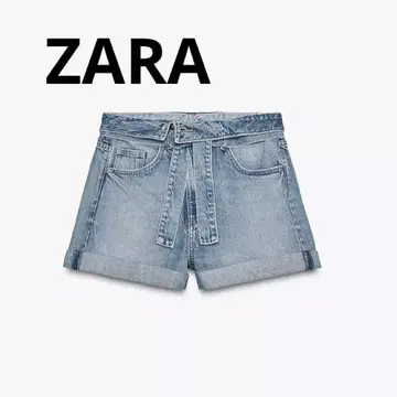 ZARA TRF 벨트 데님 숏팬츠 38(11호)