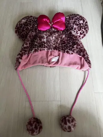 미니 쨩 레오파드 무늬 팬 캡 새상품