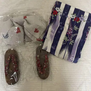 유카타 오비 일본 나막신 3세트