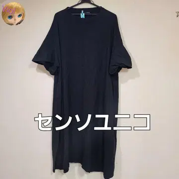 센소유니코 보웬리뉴 반팔 원피스 사이즈 40 블랙 면
