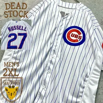 데드스탁 USA [ MLB 베이스볼 셔츠 카브스 ] 자수 남성용 2XL