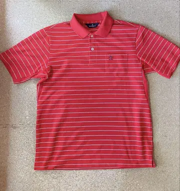 Munsingwear 먼싱웨어 빨간색 스트라이프 피케 셔츠 레드
