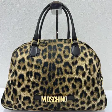890 MOSCHINO 모스키노 나일론 가죽 핸드백 올 패턴