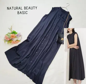 NATURAL BEAUTY BASIC*백 플리츠 롱 원피스*