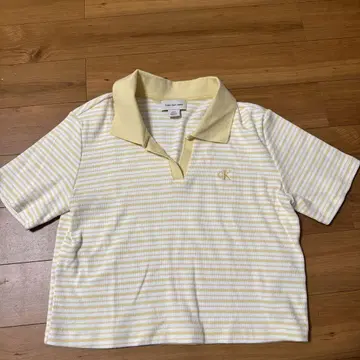 캘빈클라인 로고 리브 피케 셔츠 Calvin Klein Jeans