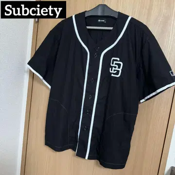 Subciety 서브시티 밀리터리 스트릿 베이스볼 셔츠 블랙