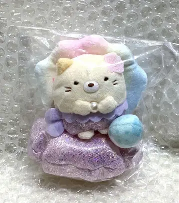 스미코구라시 손바닥 봉제 인형 세트 고양이 & 쉘 체어