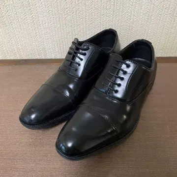블랙 가죽 비즈니스 슈즈 스트레이트 팁