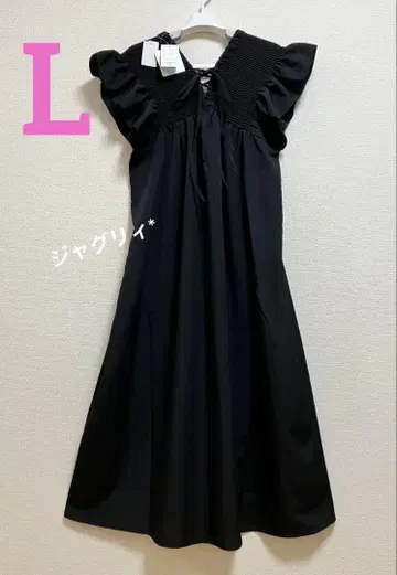 시마무라 셔링 원피스 블랙 Gleeful L