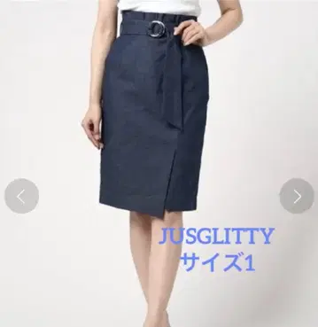 JUSGLITTY 데님 타이트 스커트