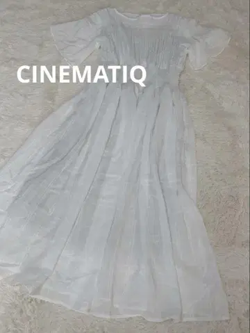 CINEMATIQ 시네마틱 모토 스즈키 씨 마조리카 원피스 화이트
