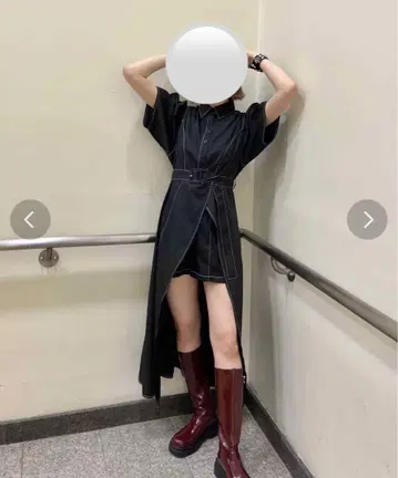 jouetie 하프 슬리브 랩 원피스