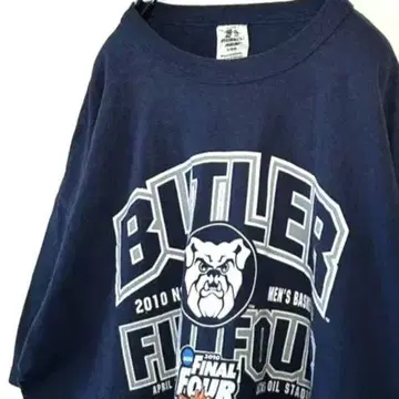 불독 버틀러 파이널 포 티셔츠 L 네이비 컬러 구제 의류