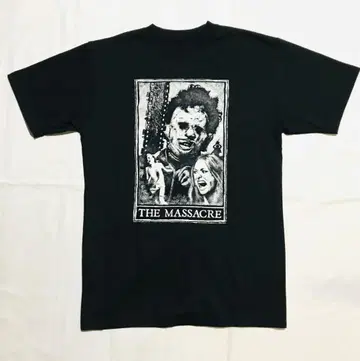 텍사스 전기톱 학살 레더페이스 티셔츠 M TCM 호러 영화 Tee