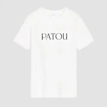 PATOU 파투 오가닉 코튼 로고 티셔츠 XS 정품 화이트