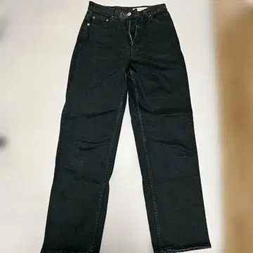 MOUSSY 블랙 스트레이트 데님 26인치