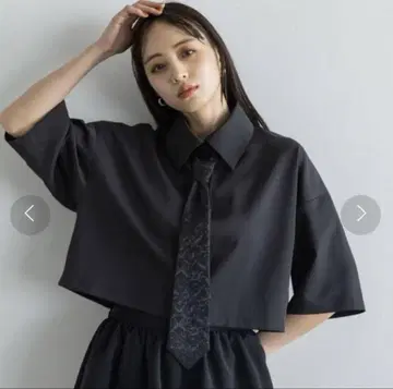 HARE 하레 자카드 넥타이 SET 숏 셔츠