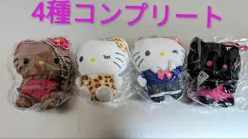 산리오 헬로키티 봉제 인형 공 체인 2 가챠 4종 컴플리트