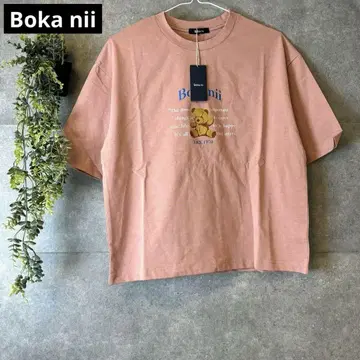 택 포함 새상품 Boka nii 베어 티셔츠 상의 코튼 100%