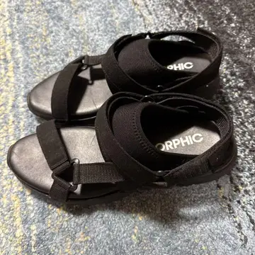 ORPHIC 블랙 샌들 스트랩 포함