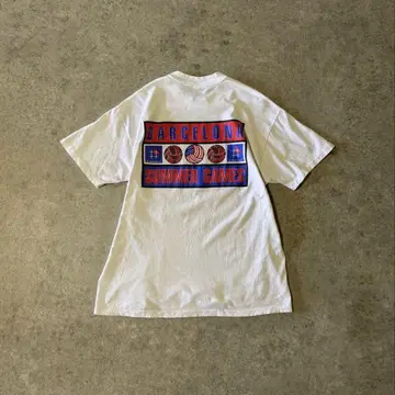 90s SIDEOUT 배구 프린트 티셔츠 USA제 서핑 스포츠
