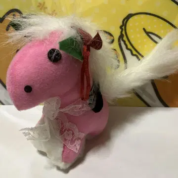 레트로 말 봉제 인형 핑크
