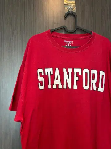 Champion STANFORD 오버 사이즈 티셔츠 빨간색 XL