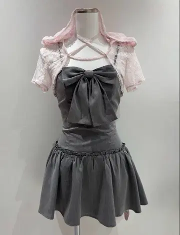 BUBBLES 레이스 리본 원피스