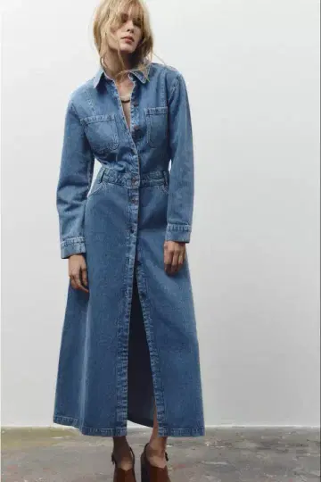 ZARA 롱 데님 원피스