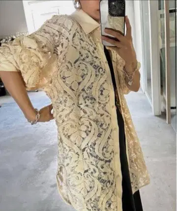 Ameri FAKE LEATHER EMBROIDERY SHIRT
